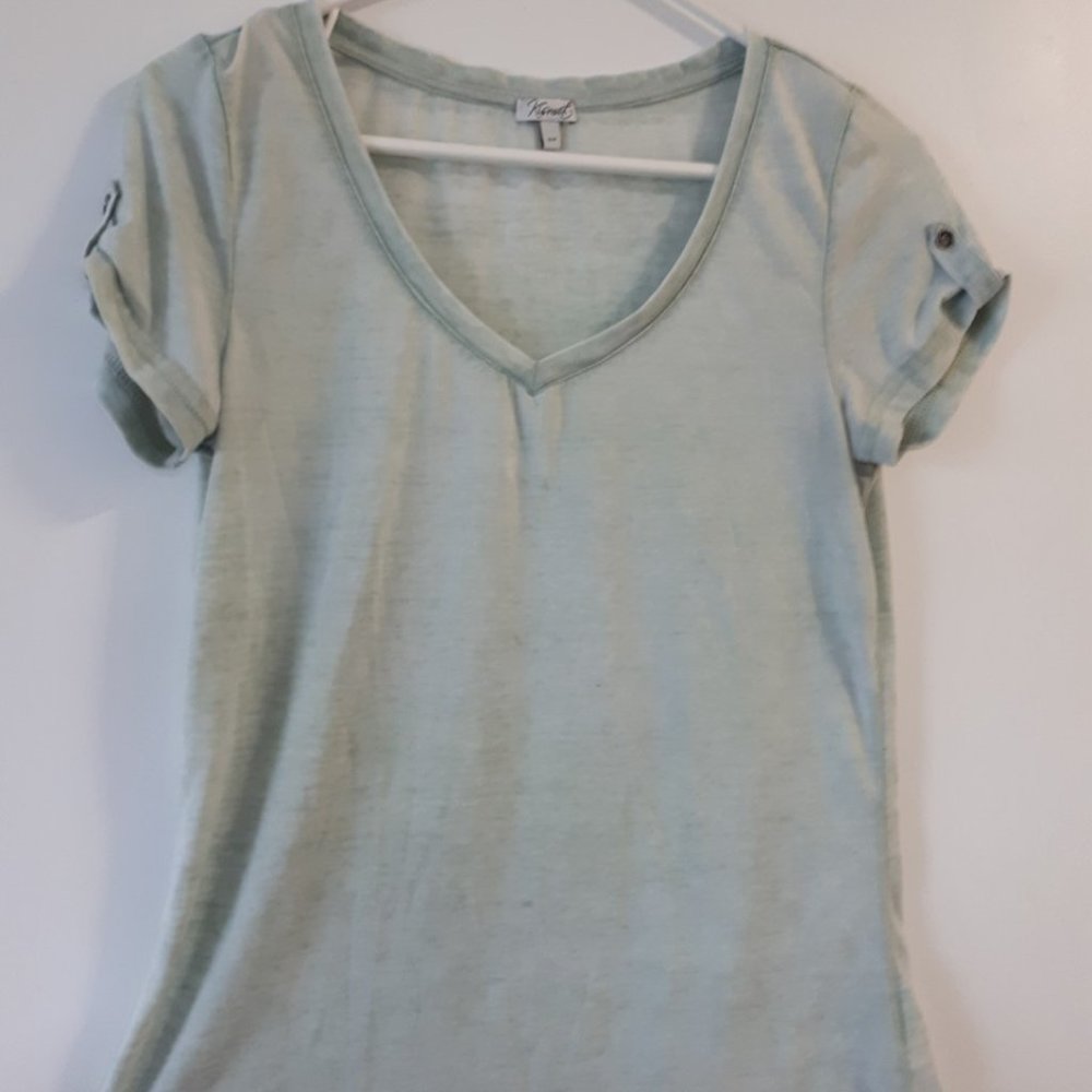 Green Buttoned Tee - Picture 2 of 2